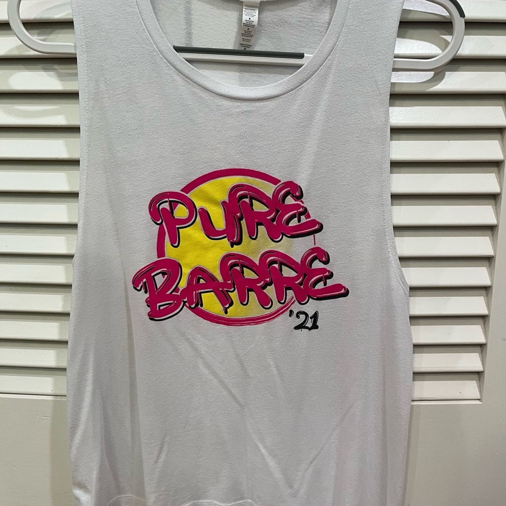 White Pure Barre Tank Top